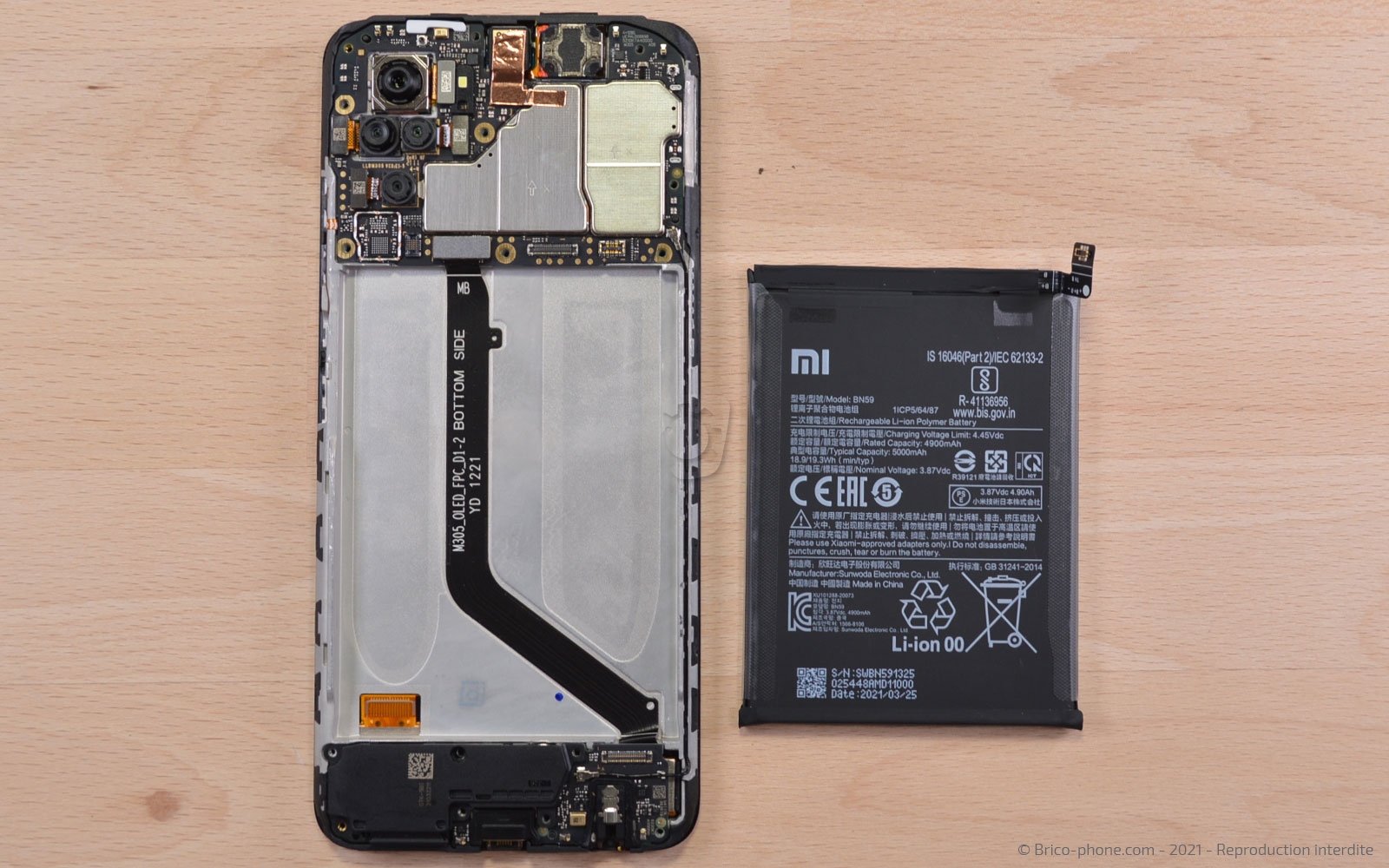 Changement de batterie sur Redmi Note 10 photo 4