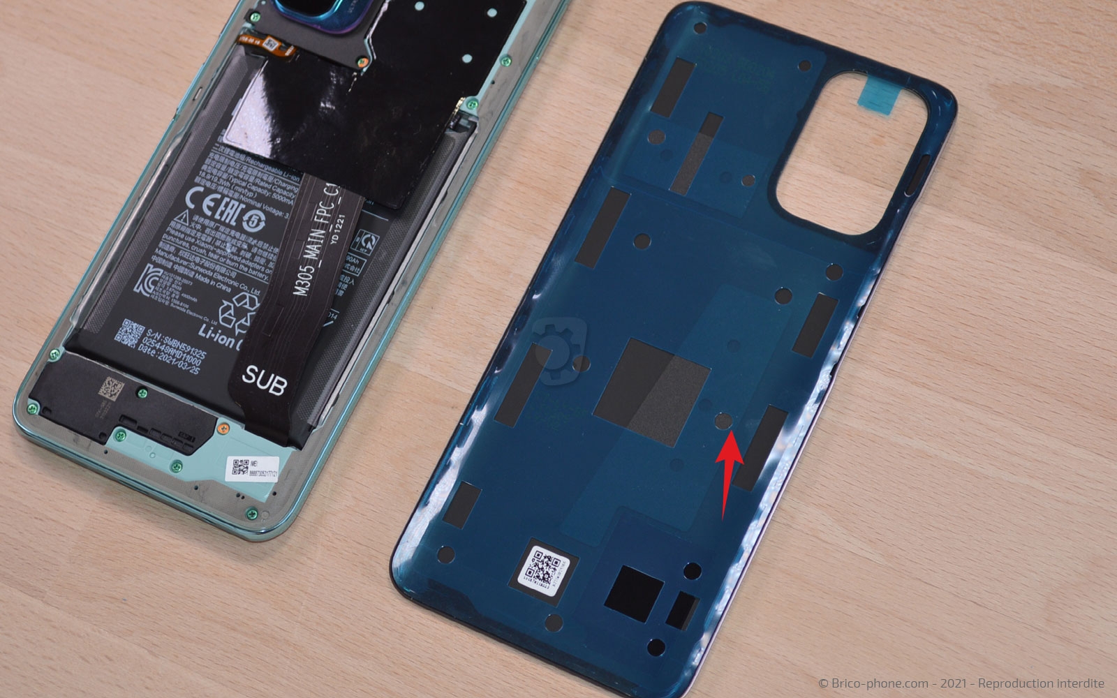 Changement de la vitre arrière sur Redmi Note 10 photo 1