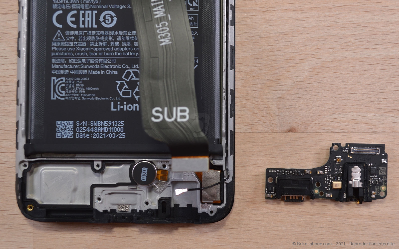 Changement du connecteur de charge sur Redmi Note 10 photo 4