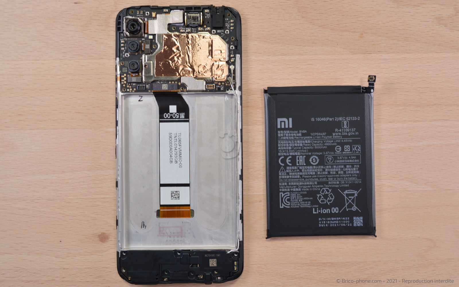 Changement de batterie sur Poco M3 Pro photo 4