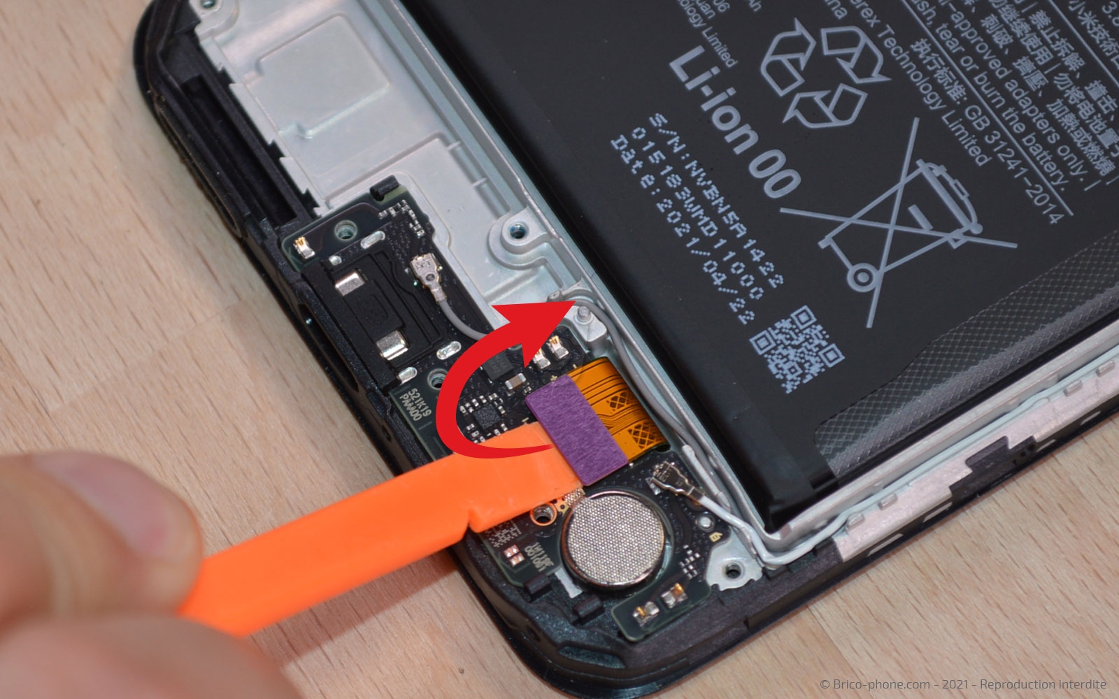 Changement du connecteur de charge sur Poco M3 Pro photo 3