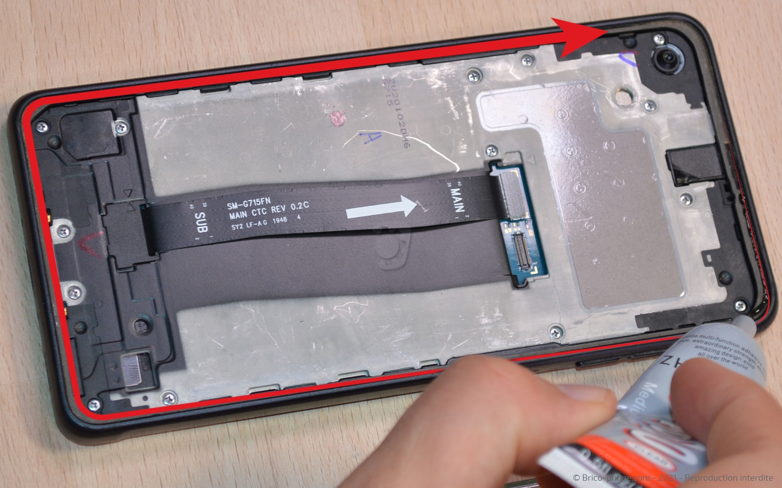 Changement de l'écran (vitre + LCD) sur Galaxy Xcover Pro photo 2