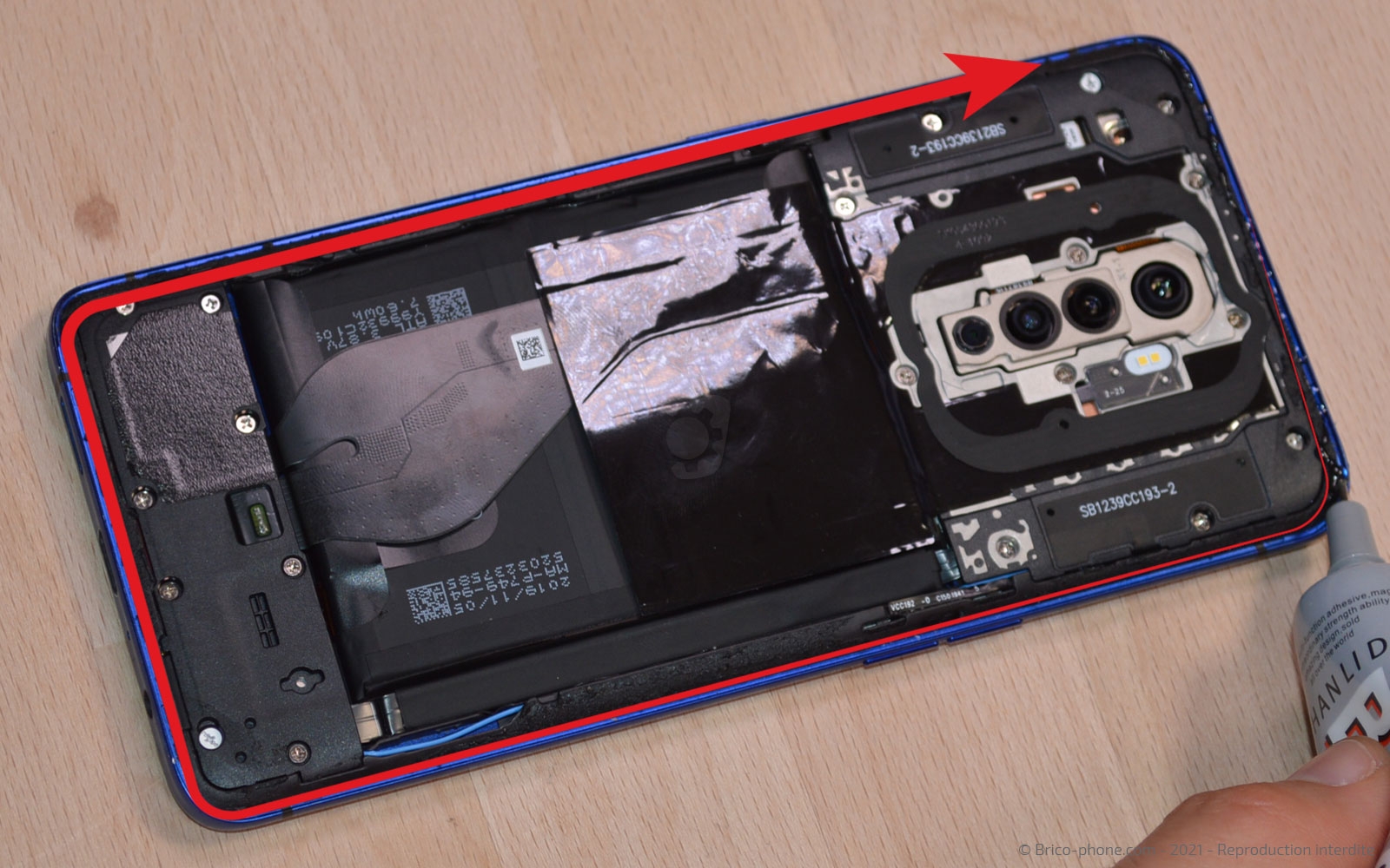 Changement de l'écran sur Realme X2 Pro photo 3