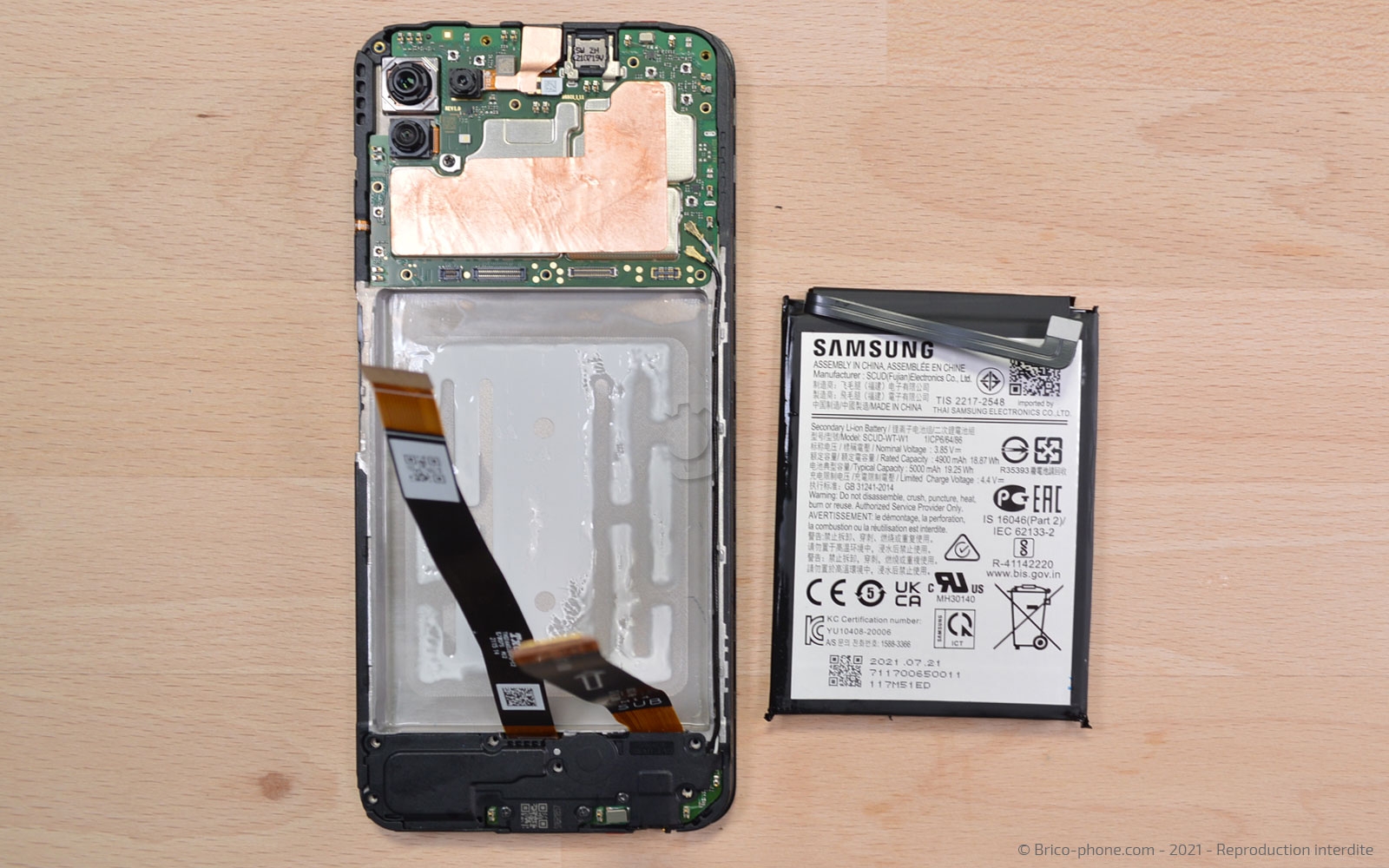 Changement du bloc écran sur Galaxy A22 (5G) photo 2