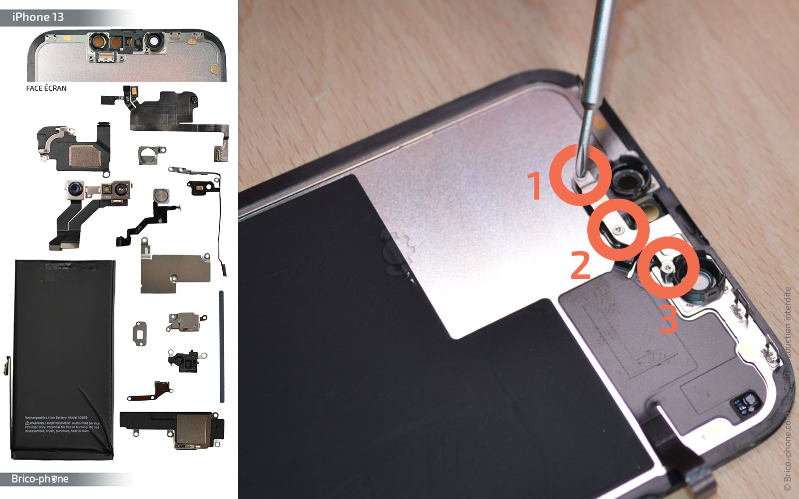 Changement de la batterie sur iPhone 13 photo 1
