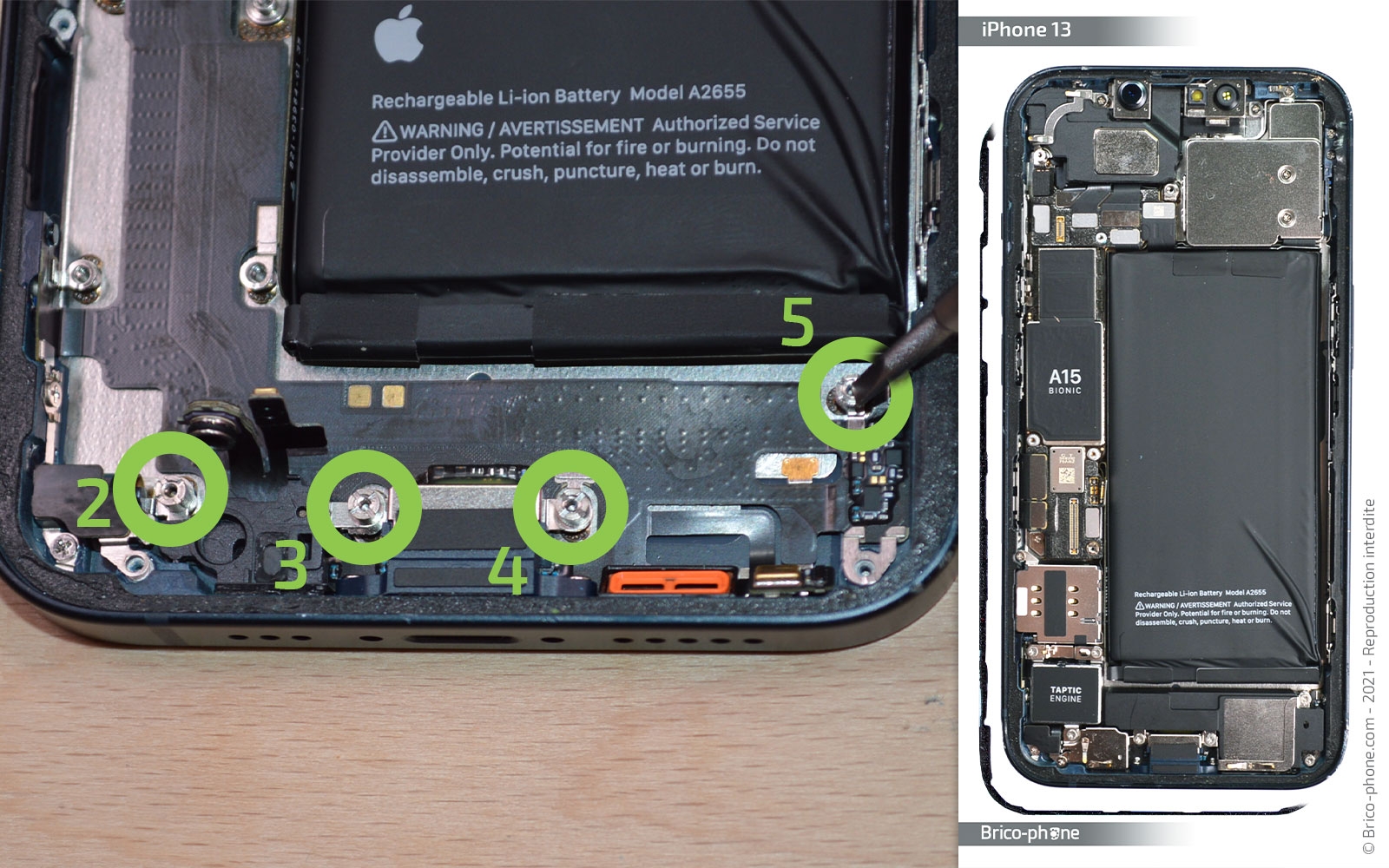 Changement du connecteur de charge sur iPhone 13 photo 4