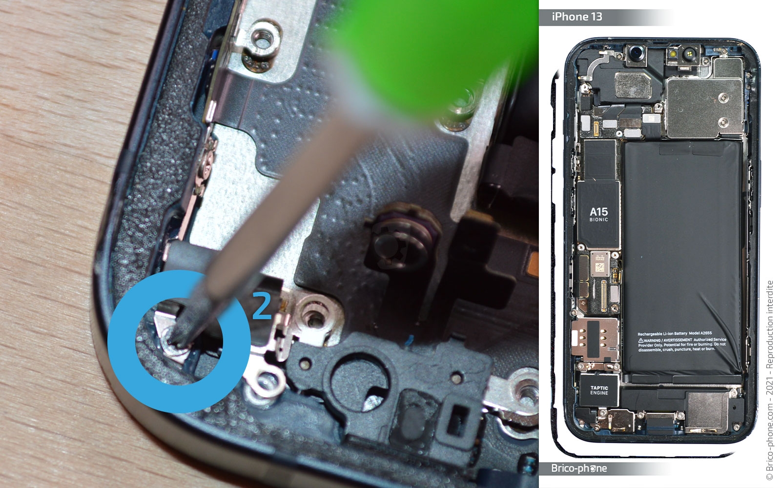 Changement du connecteur de charge sur iPhone 13 photo 2