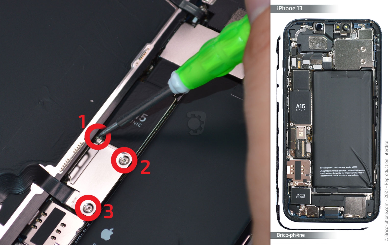 Changement du connecteur de charge sur iPhone 13 photo 1