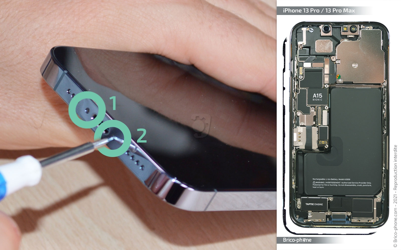 Changement de batterie sur iPhone 13 Pro photo 1