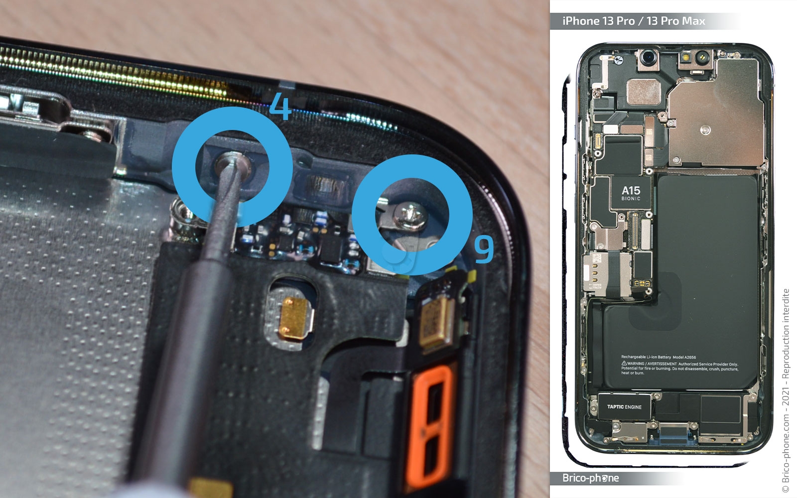 Changement du connecteur de charge sur iPhone 13 Pro photo 2