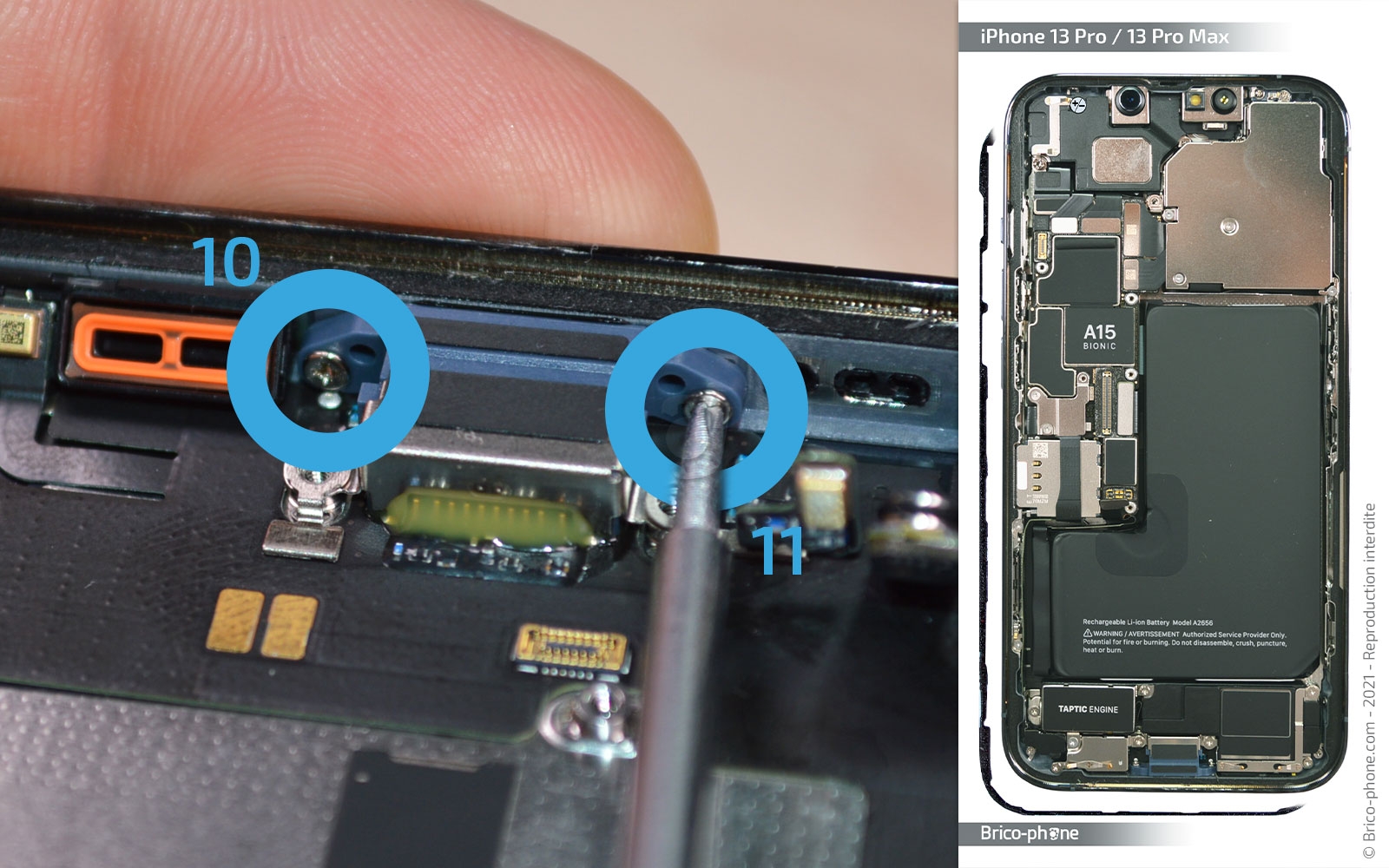 Changement du connecteur de charge sur iPhone 13 Pro photo 3