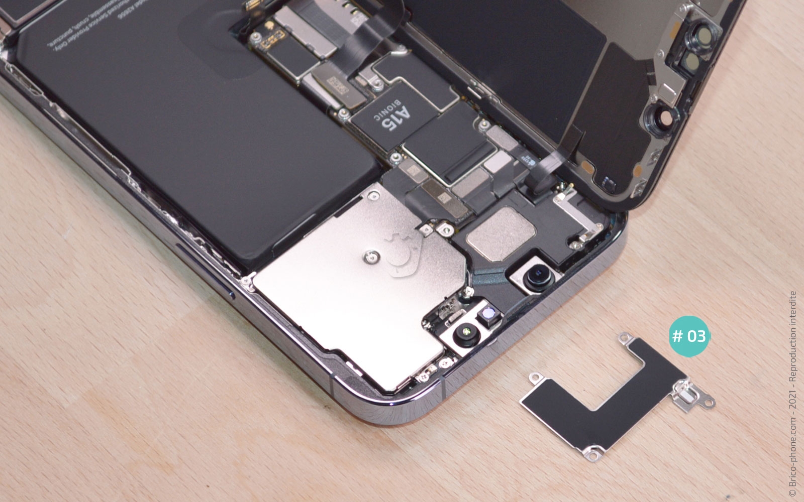 Changement du haut-parleur externe sur iPhone 13 Pro photo 4