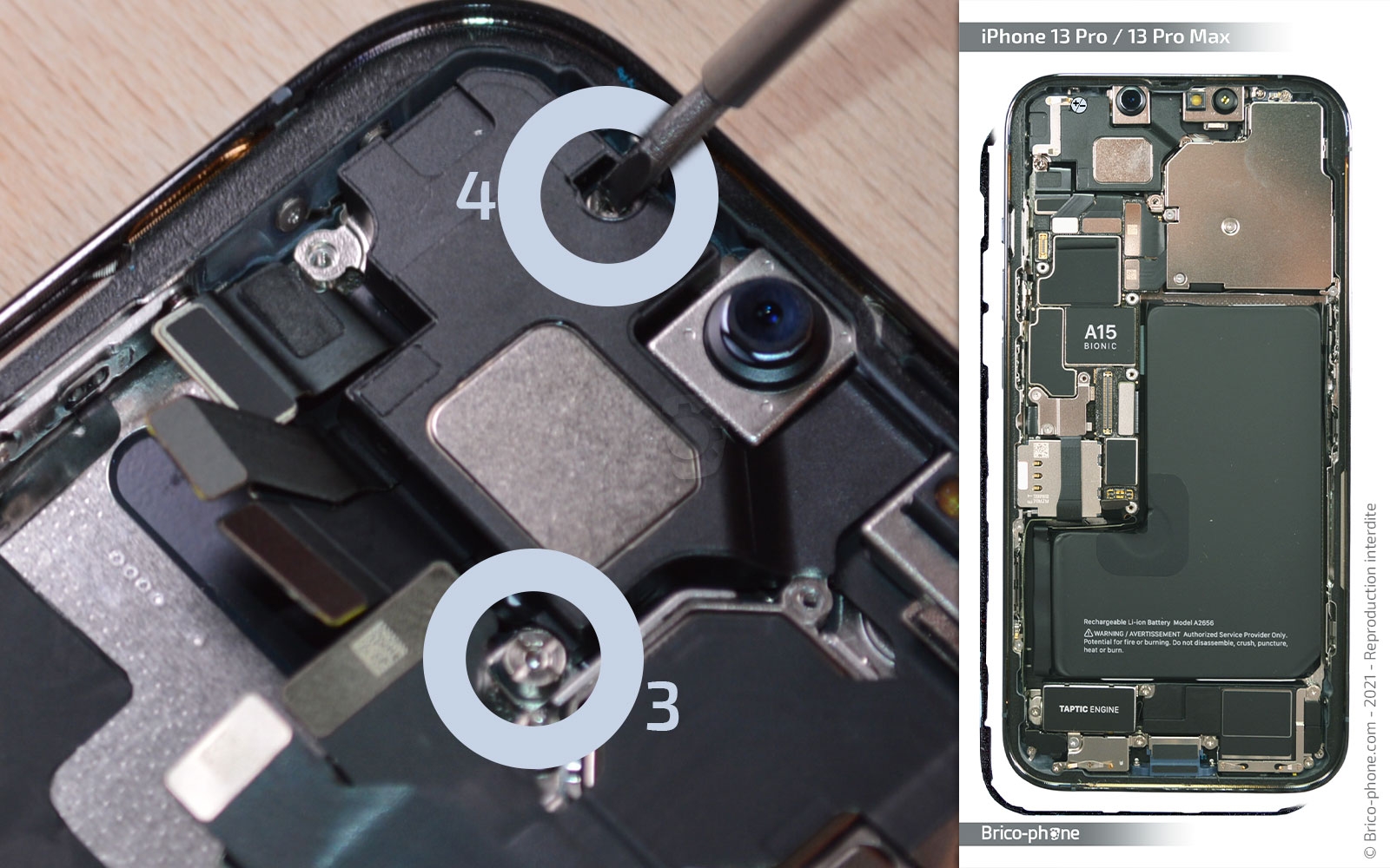 Changement du buzzer (HP interne) sur iPhone 13 Pro photo 1