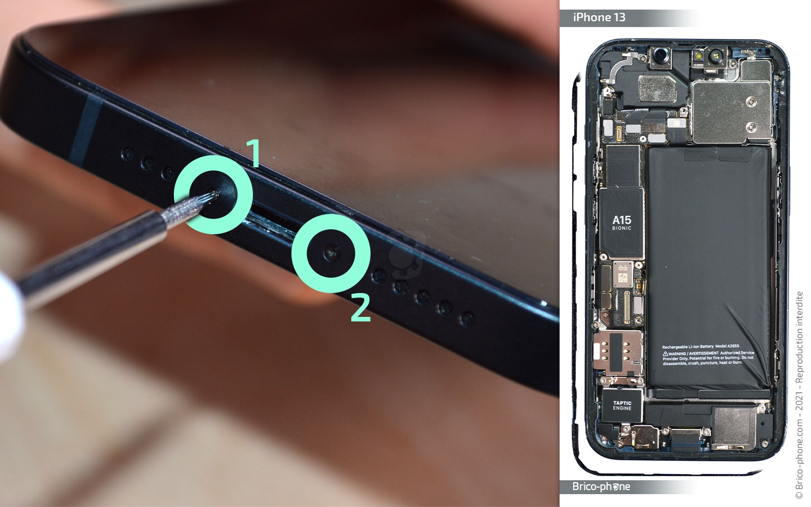 Changement du haut-parleur externe sur iPhone 13 photo 1