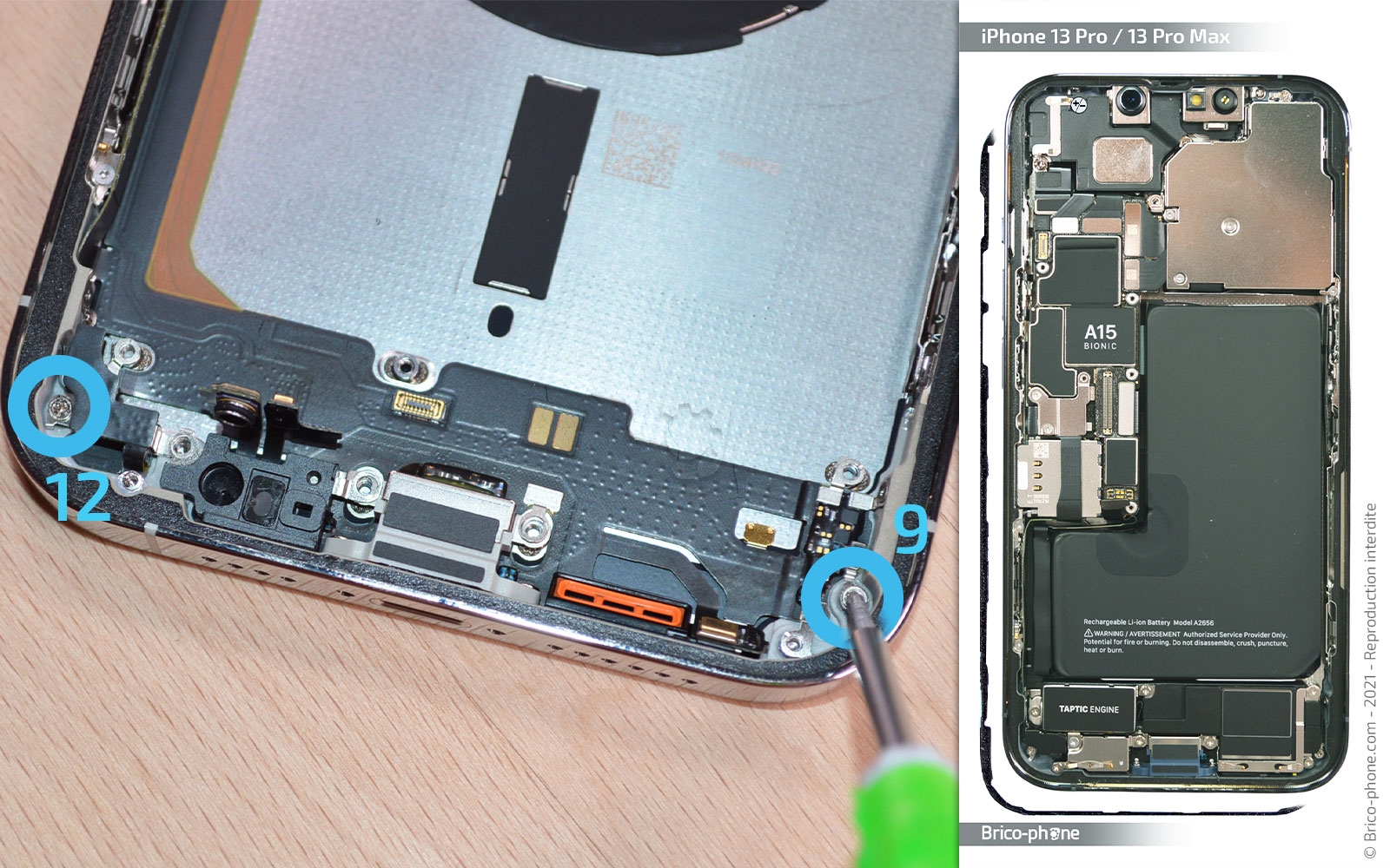 Comment changer le connecteur de charge sur iPhone 13 Pro Max photo 1