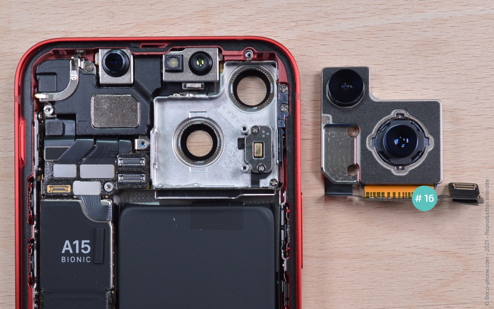 Changement des caméras arrière sur iPhone 13 Mini photo 3