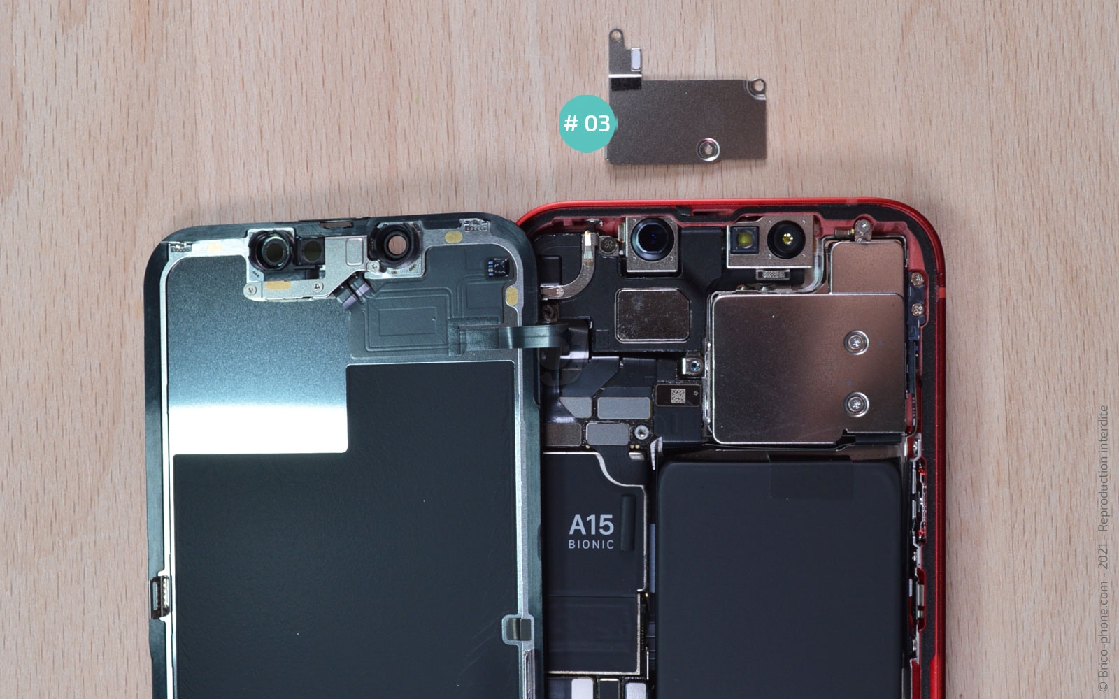 Changement des caméras arrière sur iPhone 13 Mini photo 4