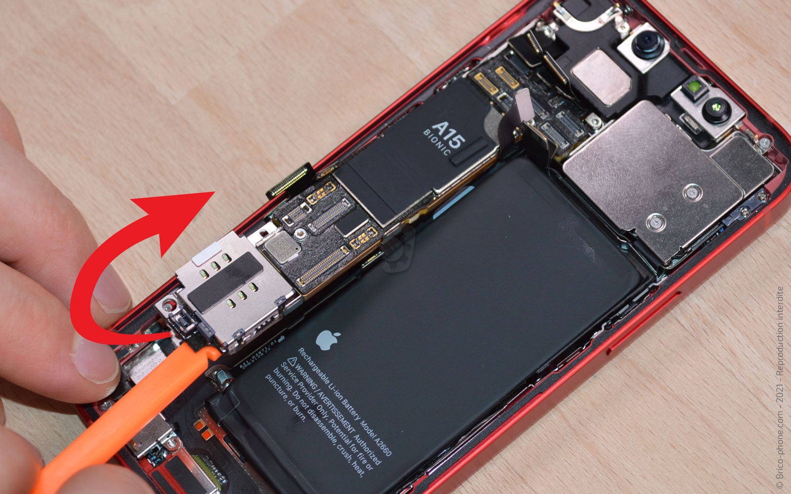 Changement haut-parleur interne et/ou caméra avant sur iPhone 13 Mini photo 3