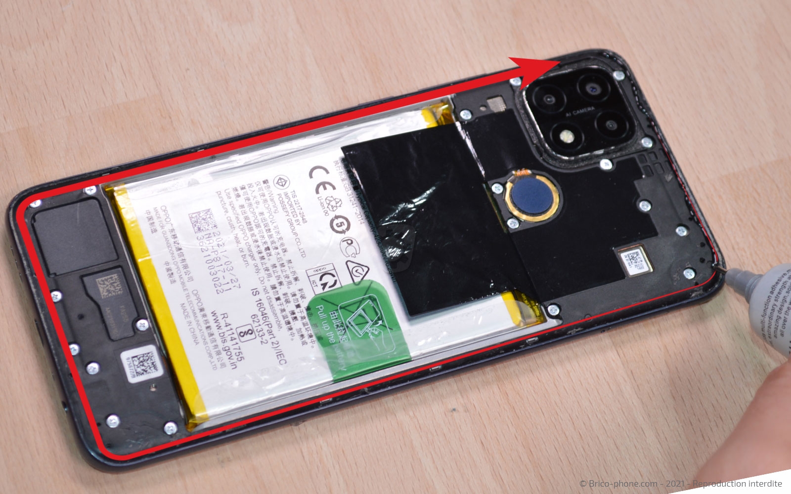 Changement du connecteur de charge sur A15 photo 1