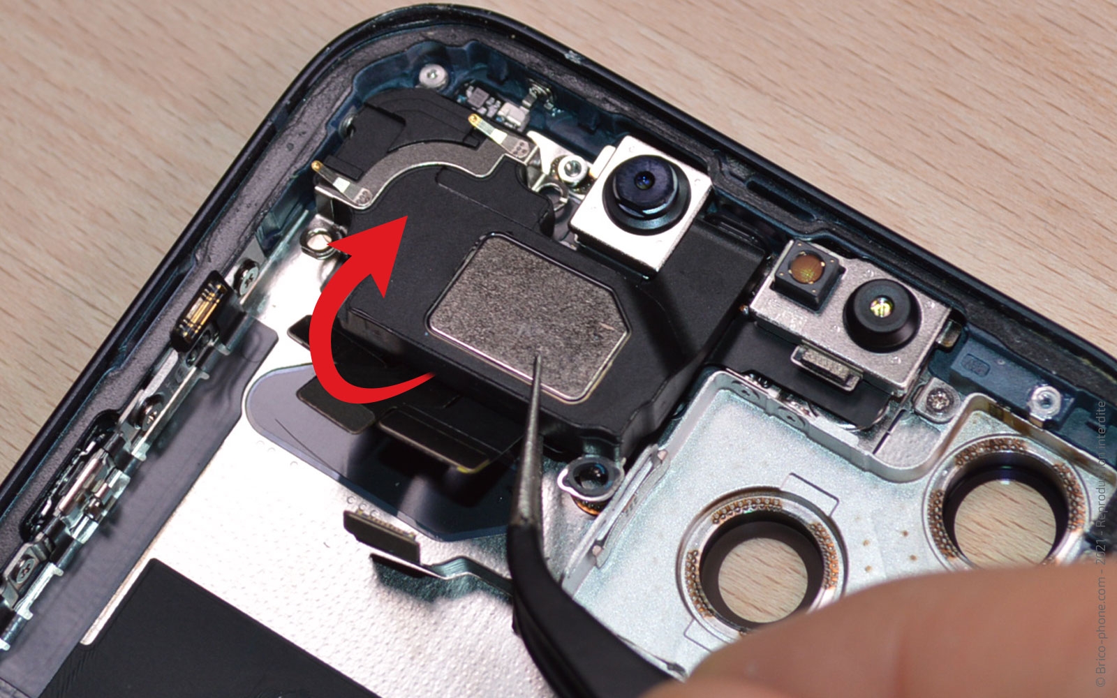 Changement du buzzer (HP interne) sur iPhone 13 photo 3