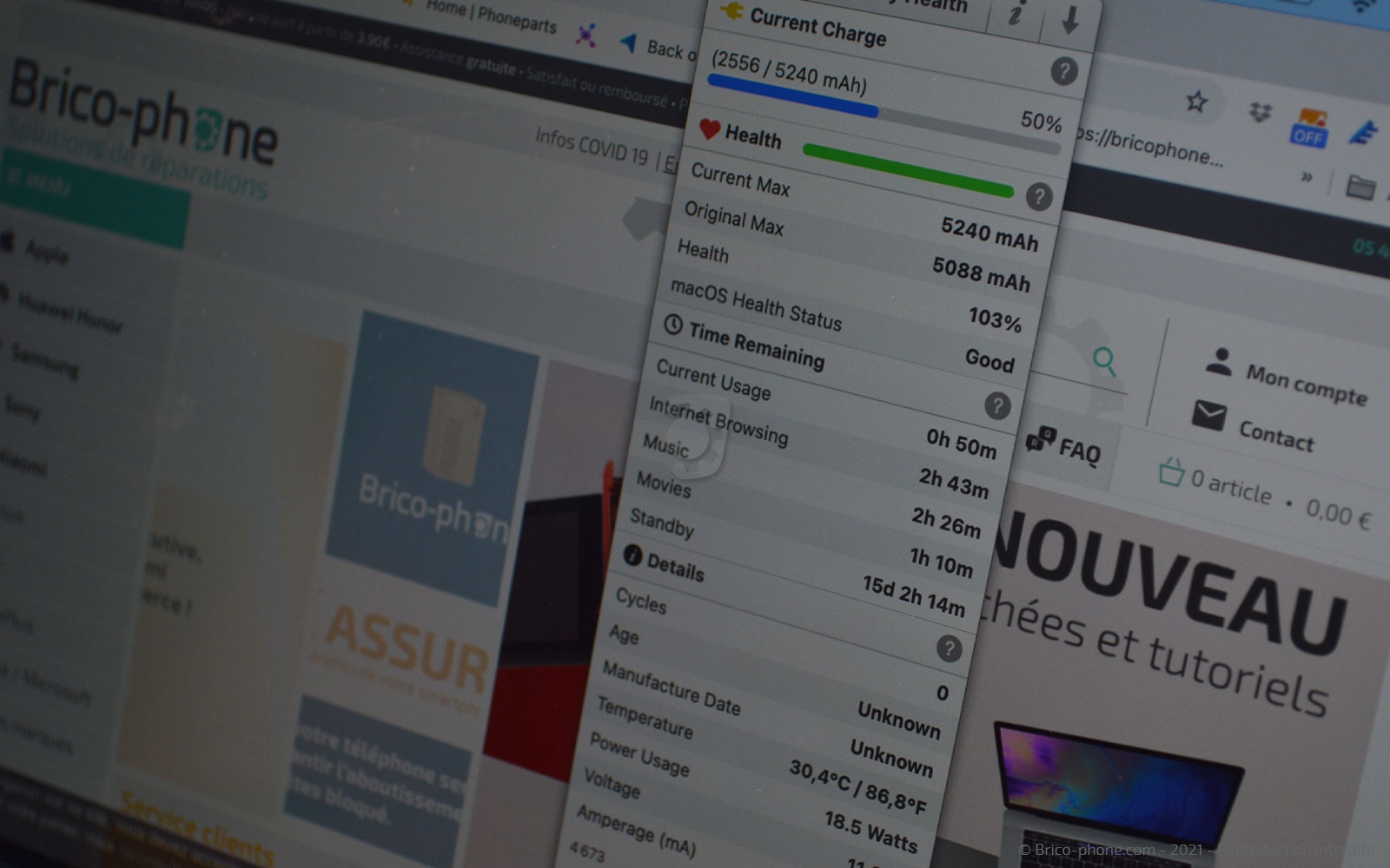 Changement de batterie sur Macbook Air 13 pouces A1466 EMC 2559 - 2012 photo 1