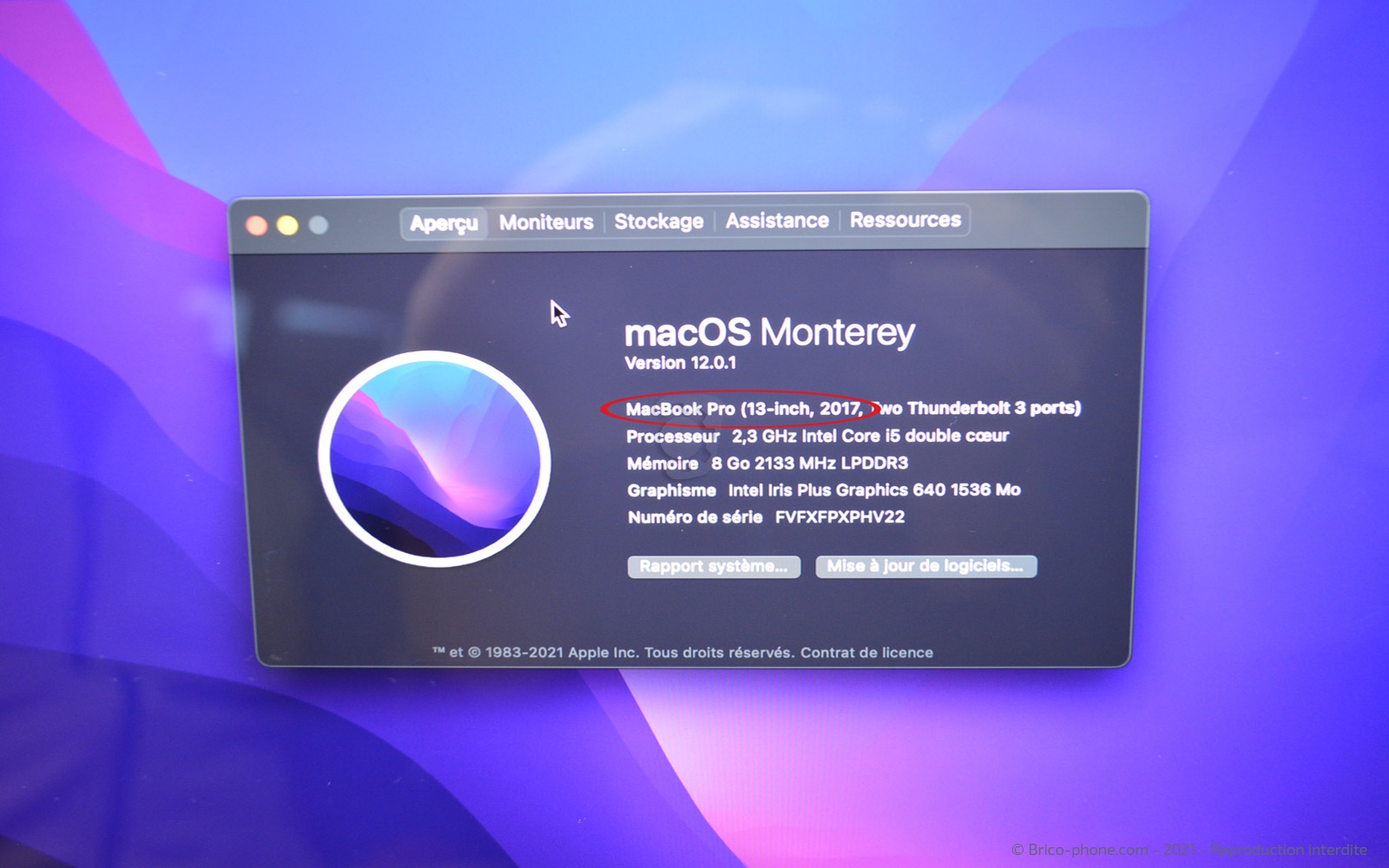 Changement de batterie sur Macbook Pro 13 pouces A1708 EMC 3164 - 2017 photo 3