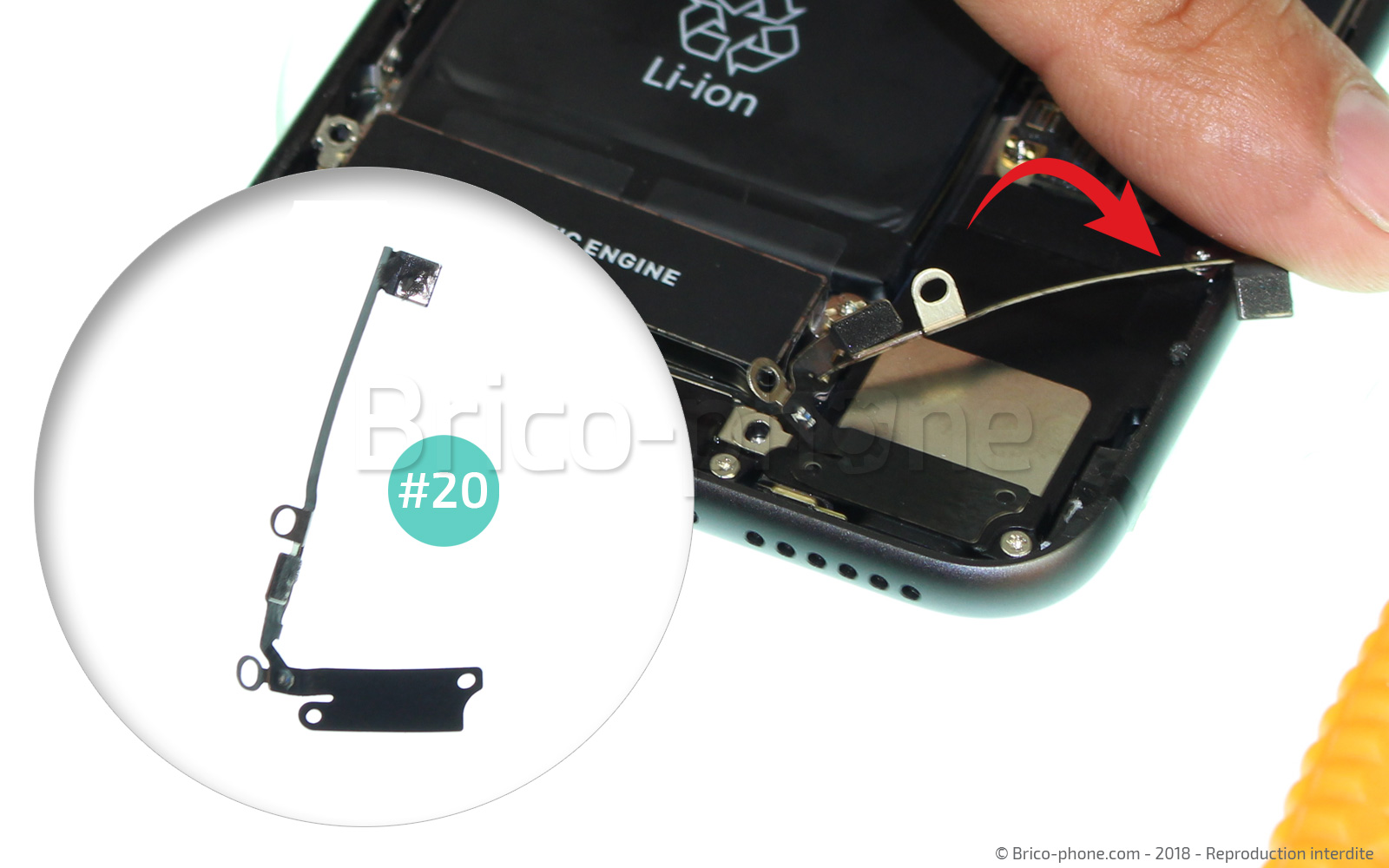 Changement d'antenne GSM (nappe rallonge) sur iPhone 8 photo 4