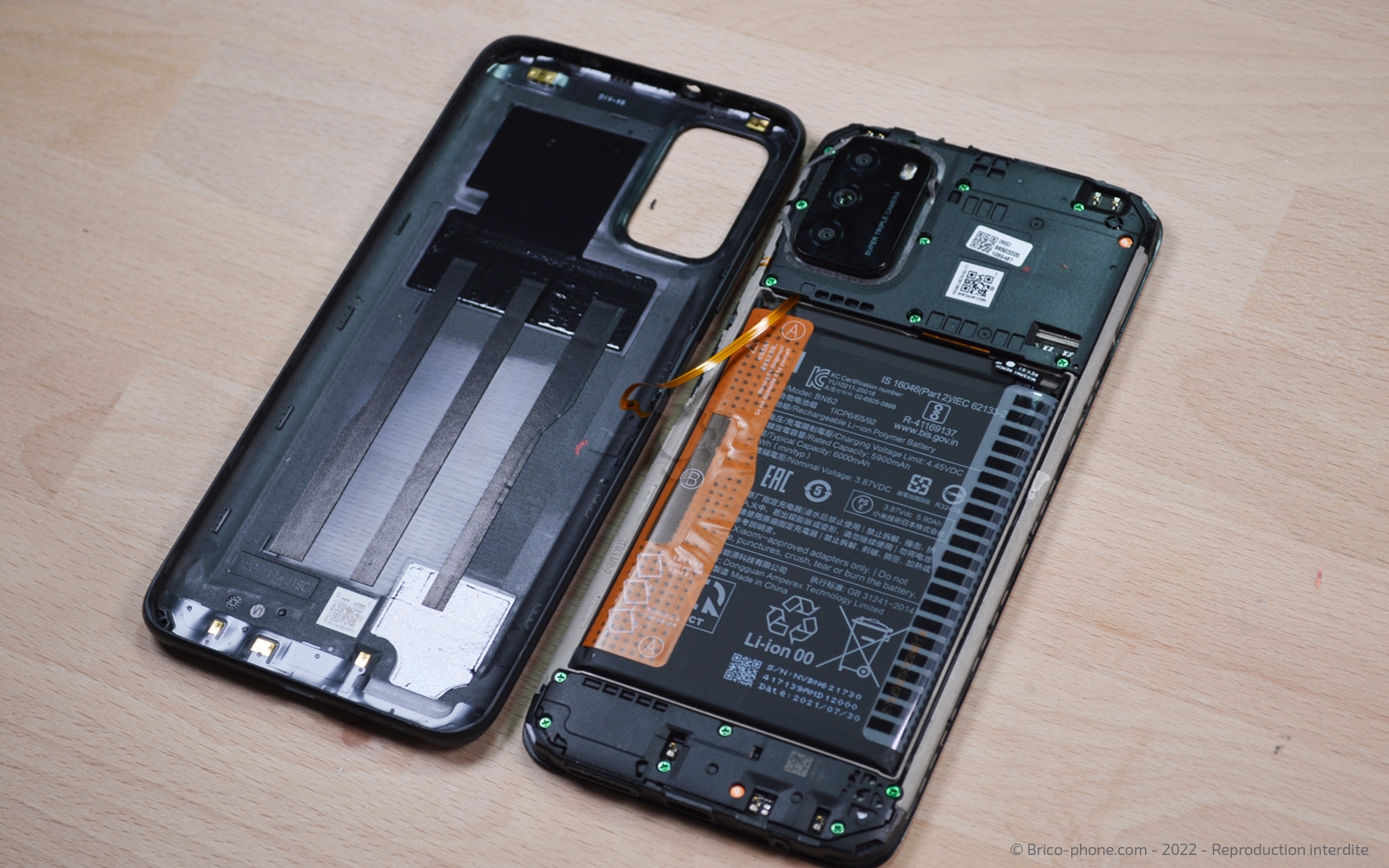 Démontage complet sur Poco M3 photo 4