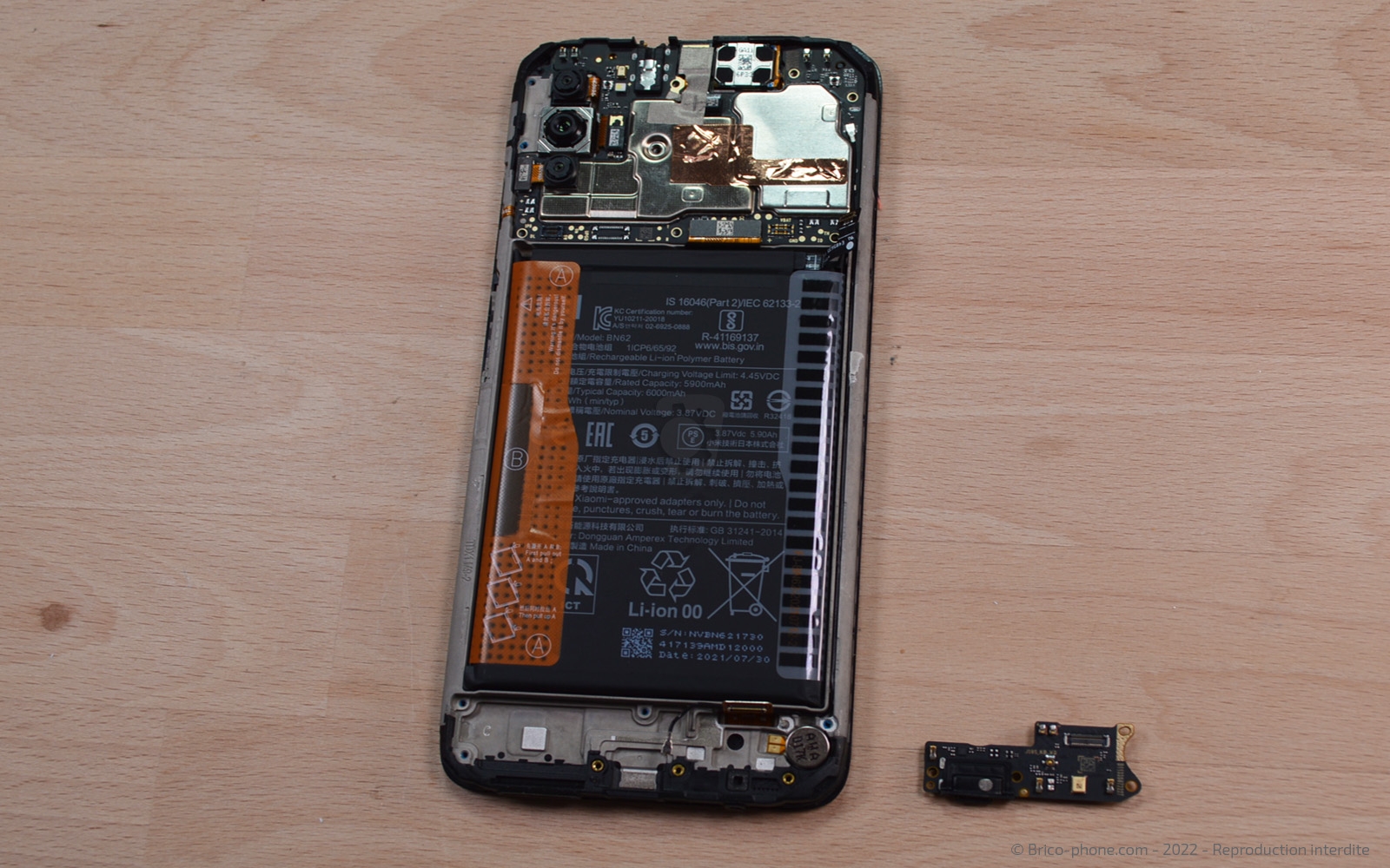 changement du connecteur de charge sur Poco M3 photo 4