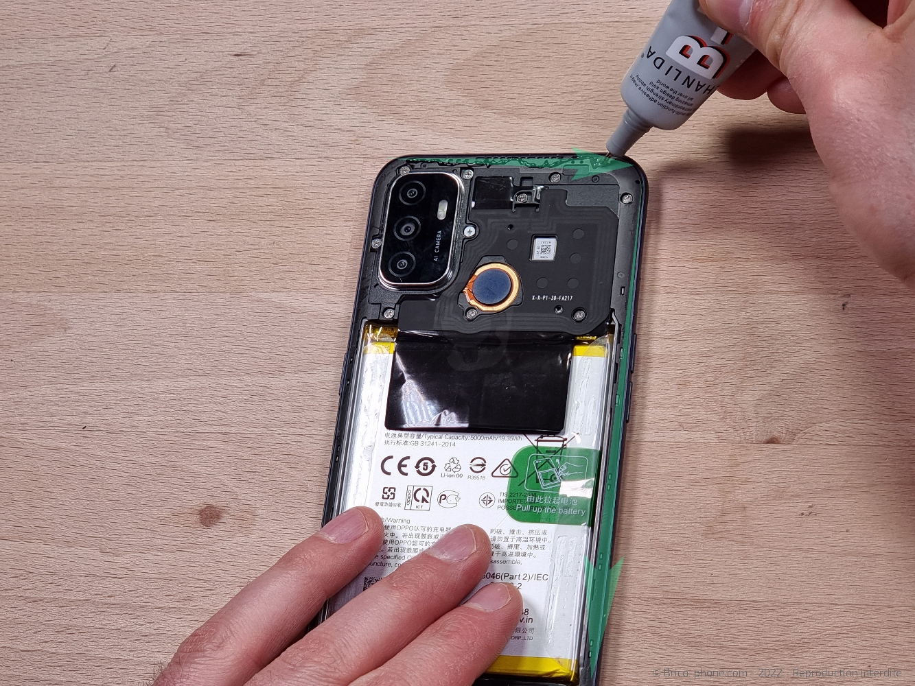 Changement du connecteur de charge sur A53S photo 1