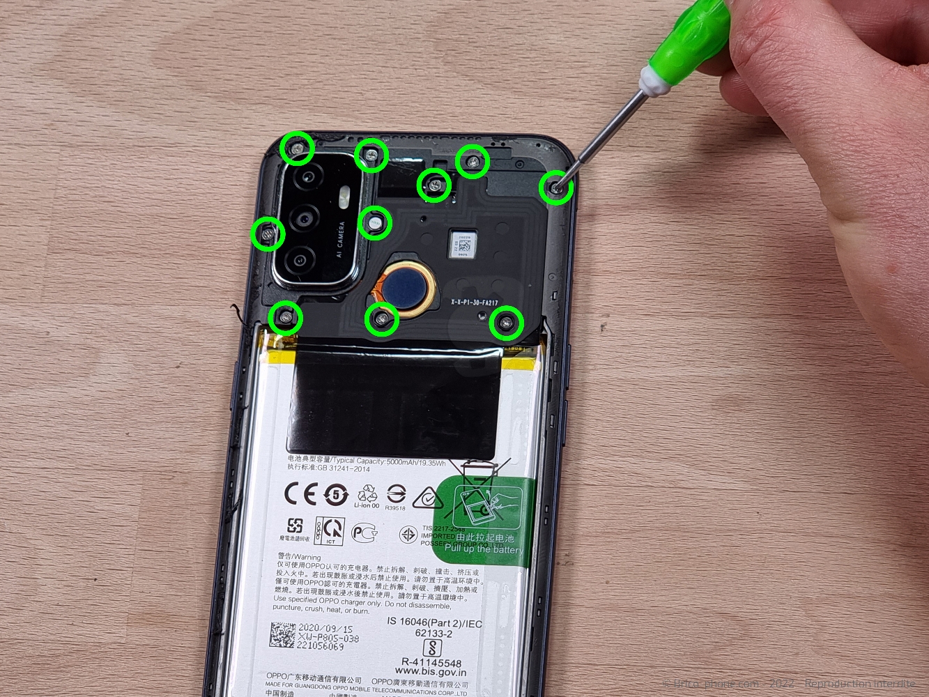 Changement du connecteur de charge sur A53S photo 1