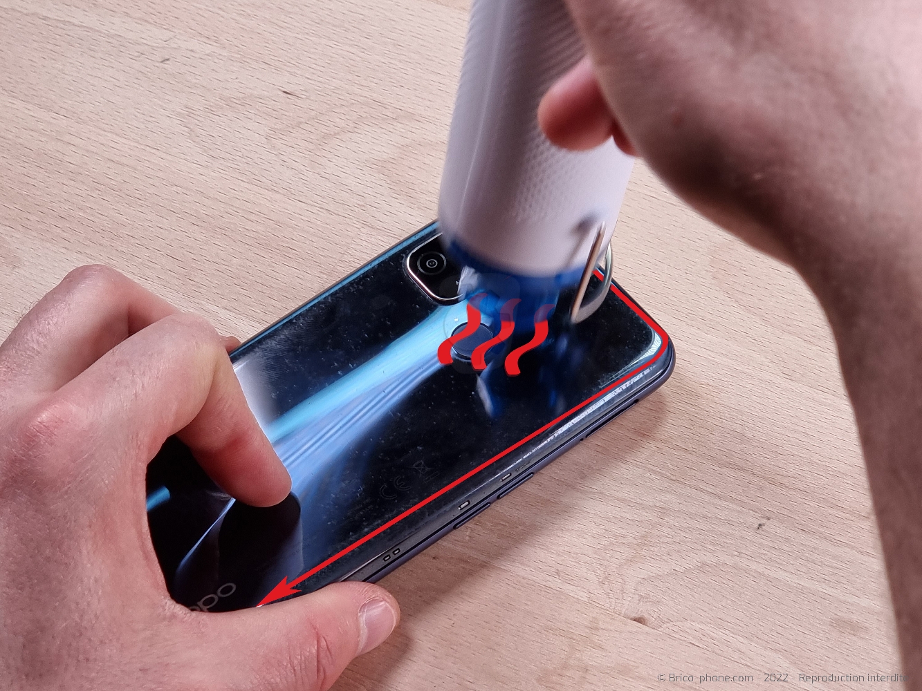 Changement de la vitre arrière sur A53S photo 2