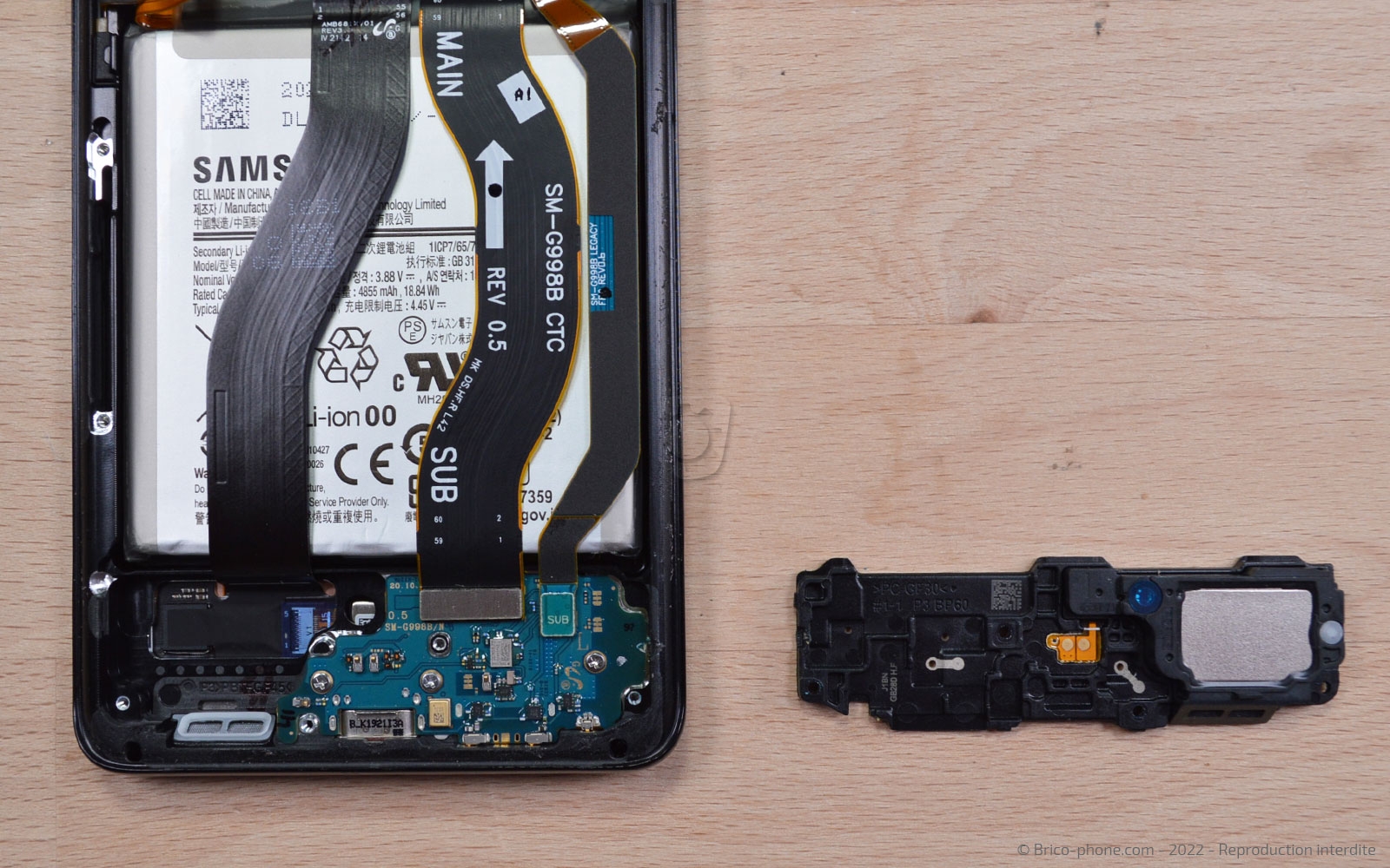 Comment remplacer le connecteur de charge sur Galaxy S21 Ultra photo 3