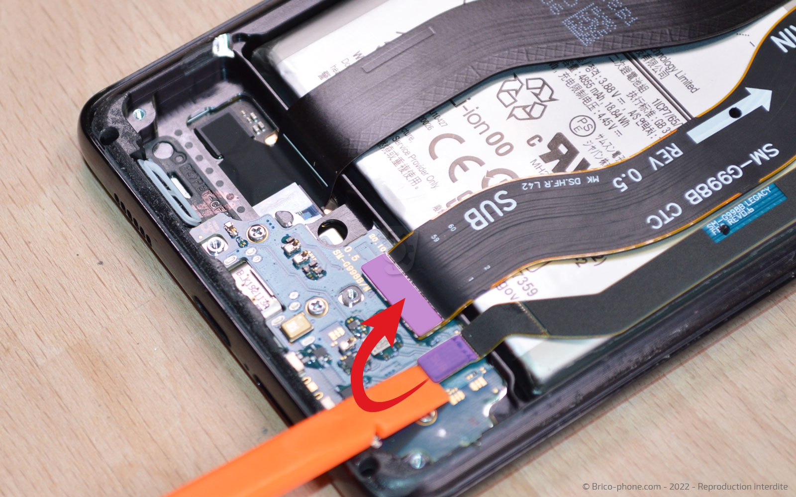Comment remplacer le connecteur de charge sur Galaxy S21 Ultra photo 1