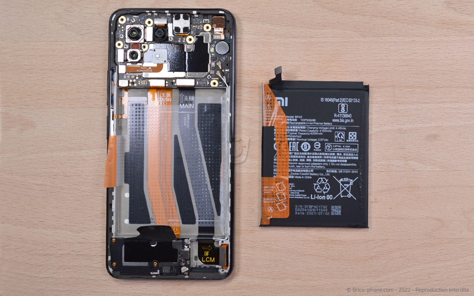 Comment changer la batterie sur Mi 11 Lite 5G photo 3