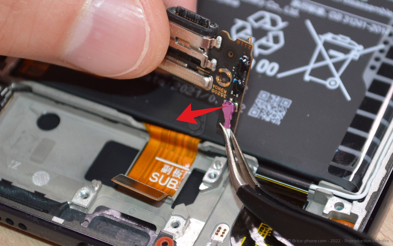 Comment changer le connecteur de charge sur Mi 11 Lite 5G photo 3