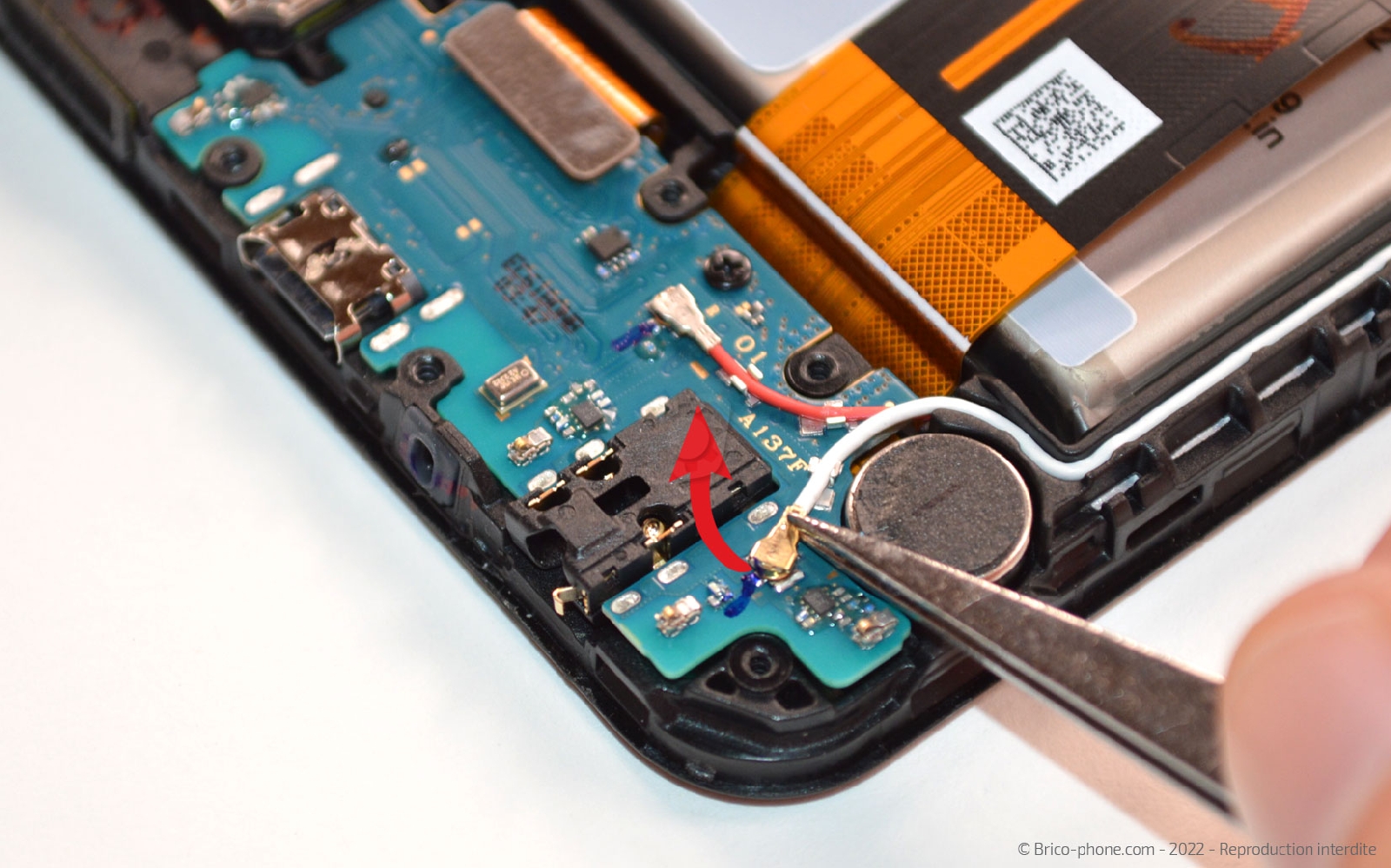 Comment remplacer le connecteur de charge sur Galaxy A13 photo 3