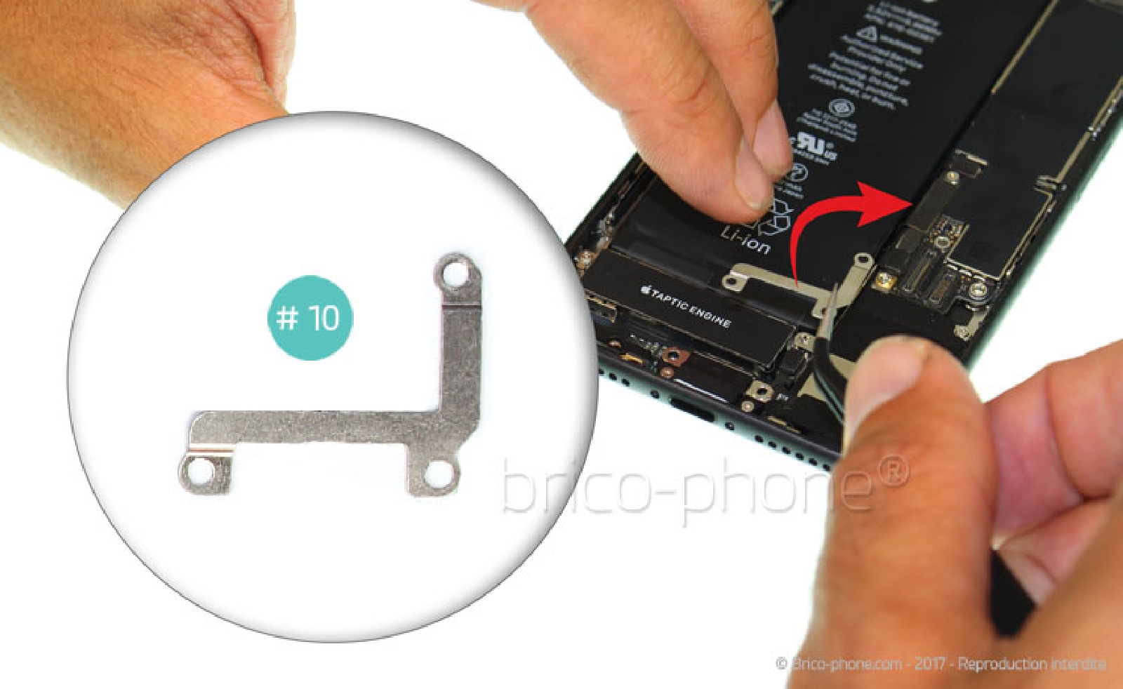 Changement du vibreur Taptic Engine sur iPhone 8 photo 4