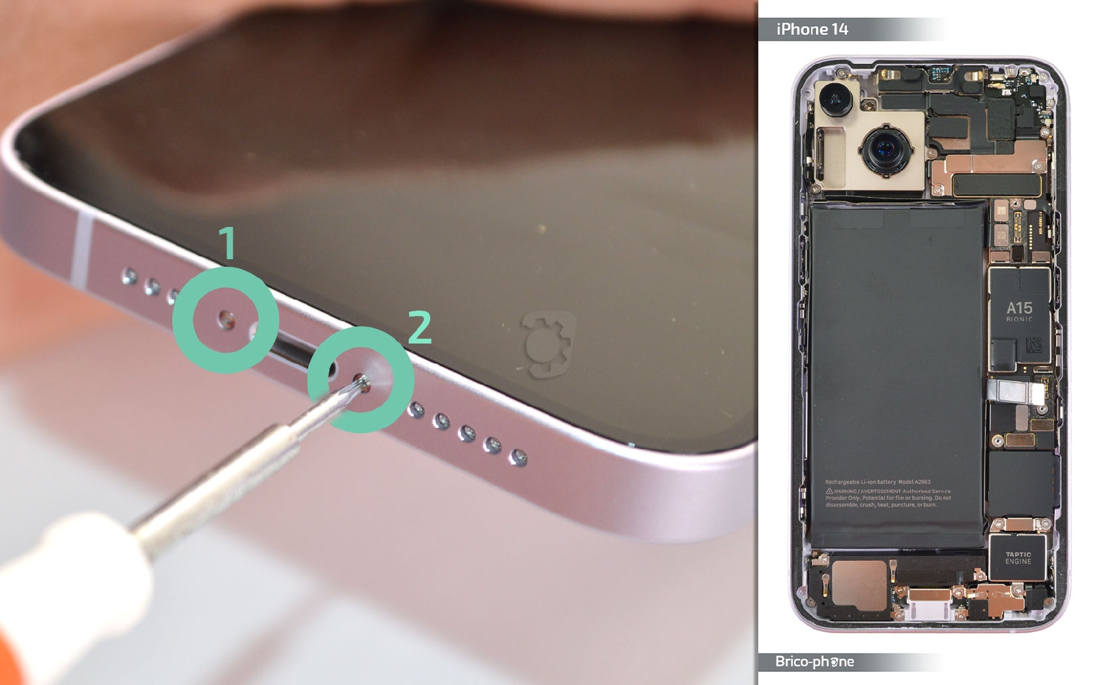 Comment changer le connecteur de charge sur iPhone 14 photo 1