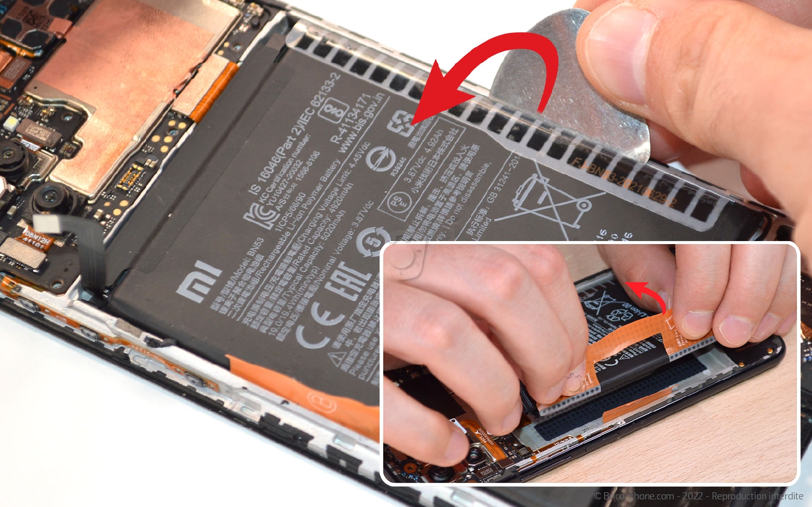 Comment changer la batterie sur Redmi Note 10 Pro photo 2