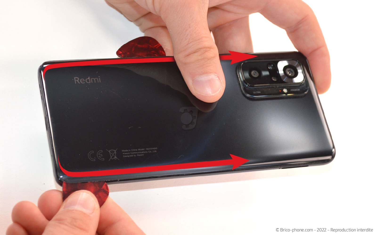 Comment changer la vitre arrière sur Redmi Note 10 Pro photo 1