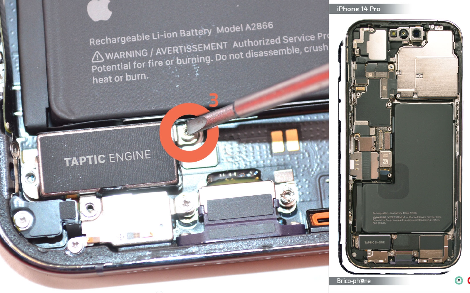 Comment changer la batterie sur iPhone 14 Pro photo 2