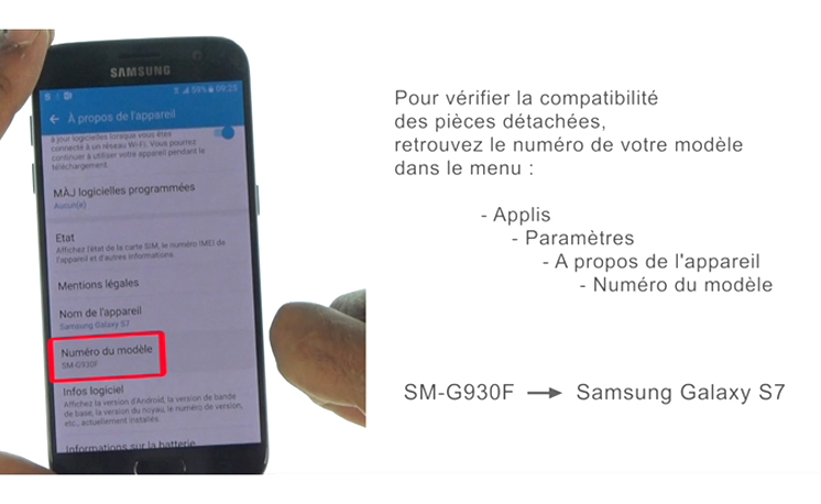 Changement de caméra avant sur Galaxy S7 photo 1