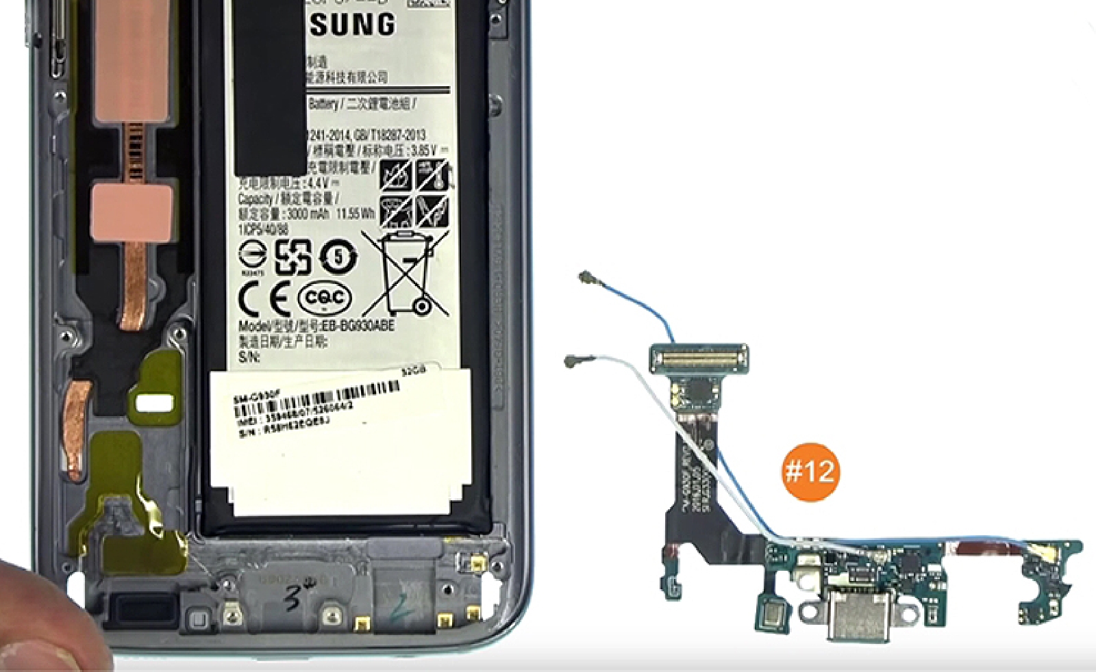 Changement du connecteur de charge sur Galaxy S7 photo 3