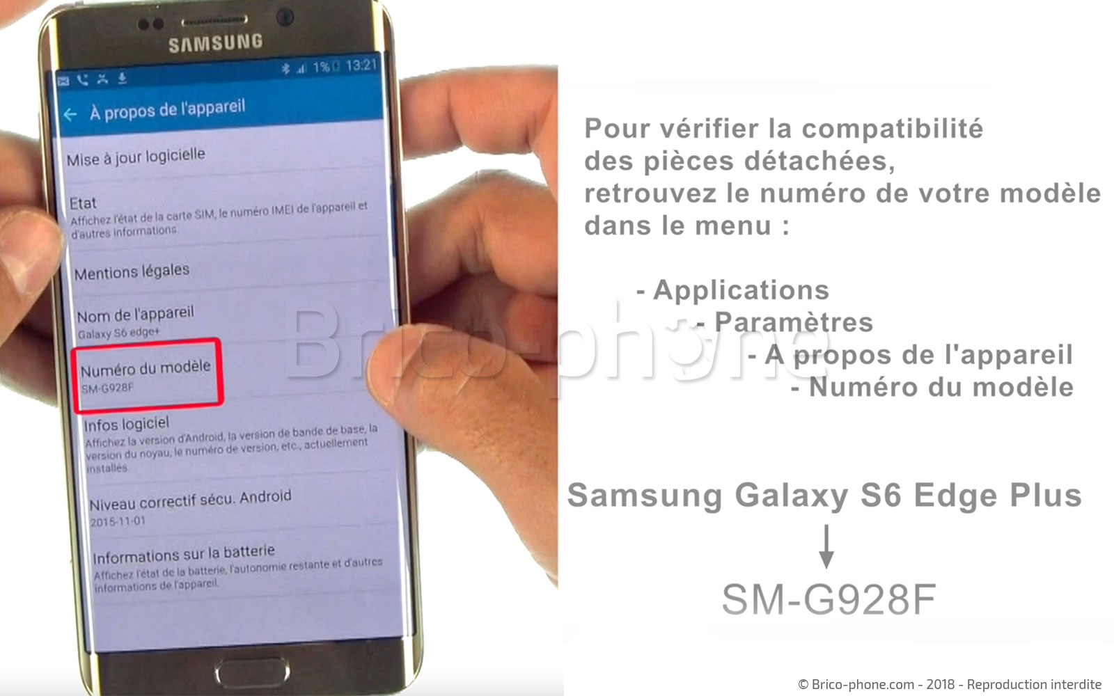 Changement de vitre arrière sur Galaxy S6 Edge Plus photo 1