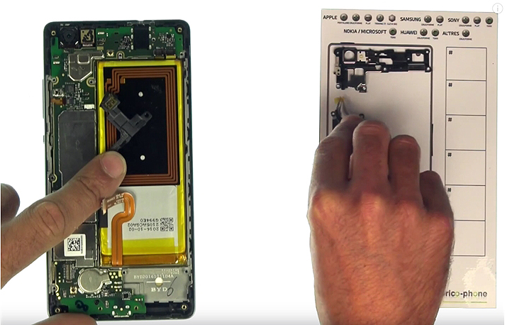 Changement d'écran (vitre+châssis+LCD) sur P8 Lite photo 1