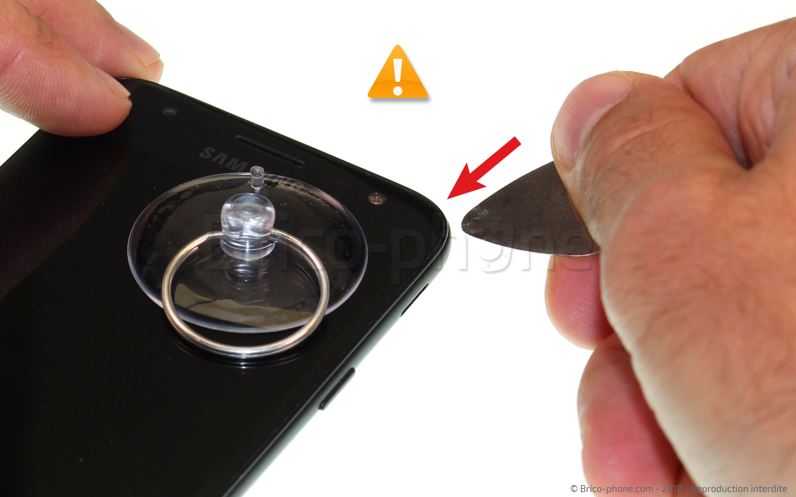 Changement d'écran (vitre+LCD) sur Galaxy J3 2017 photo 2