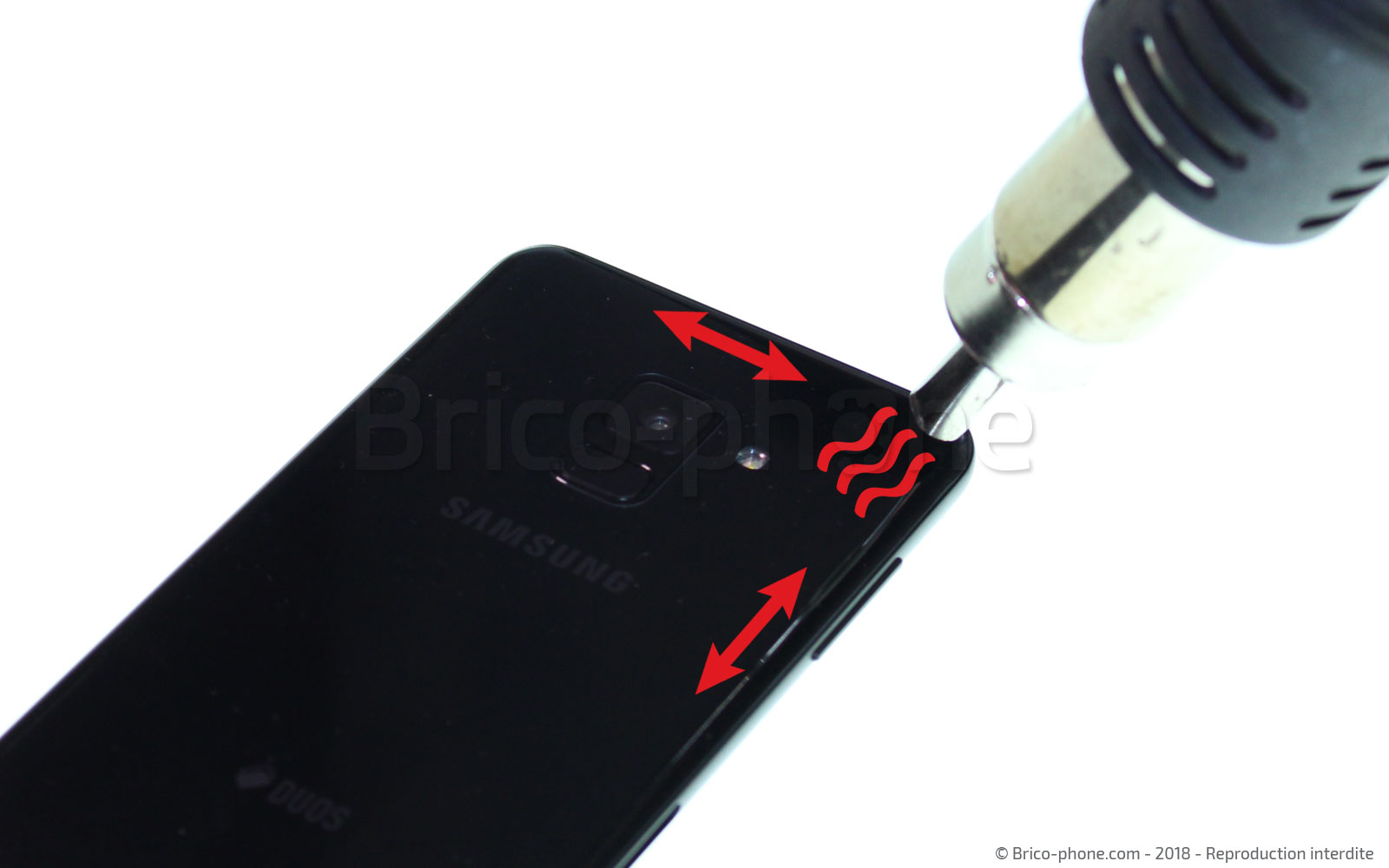 Changement d'écran (vitre+LCD) sur Galaxy A8 2018 photo 2