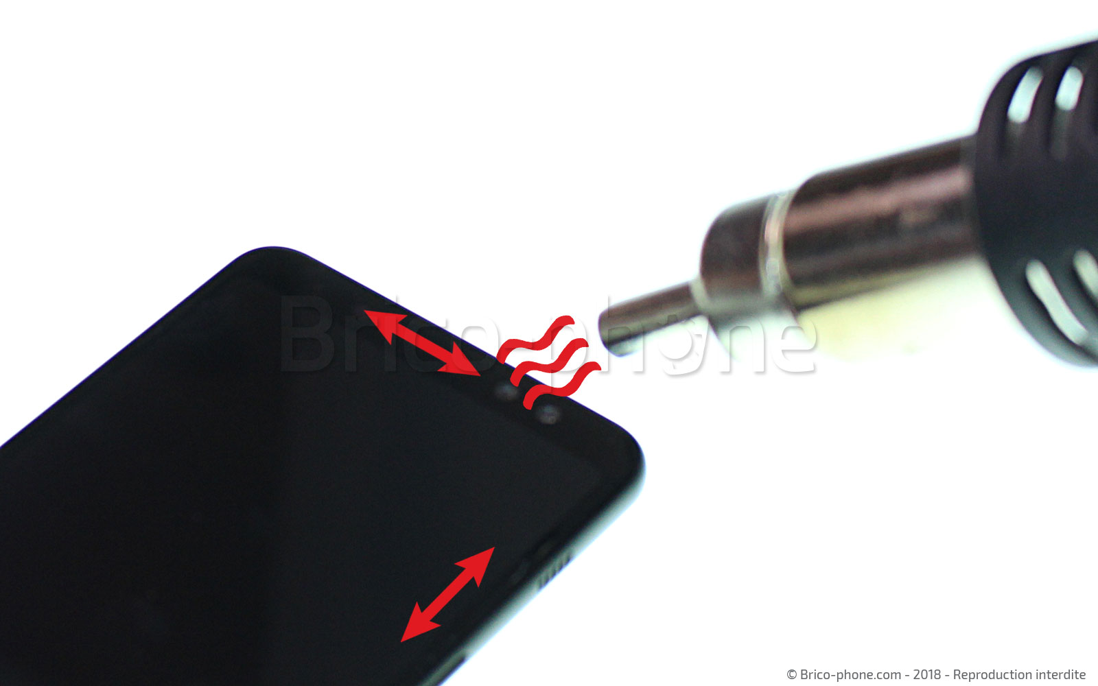 Changement d'écran (vitre+LCD) sur Galaxy A8 2018 photo 3