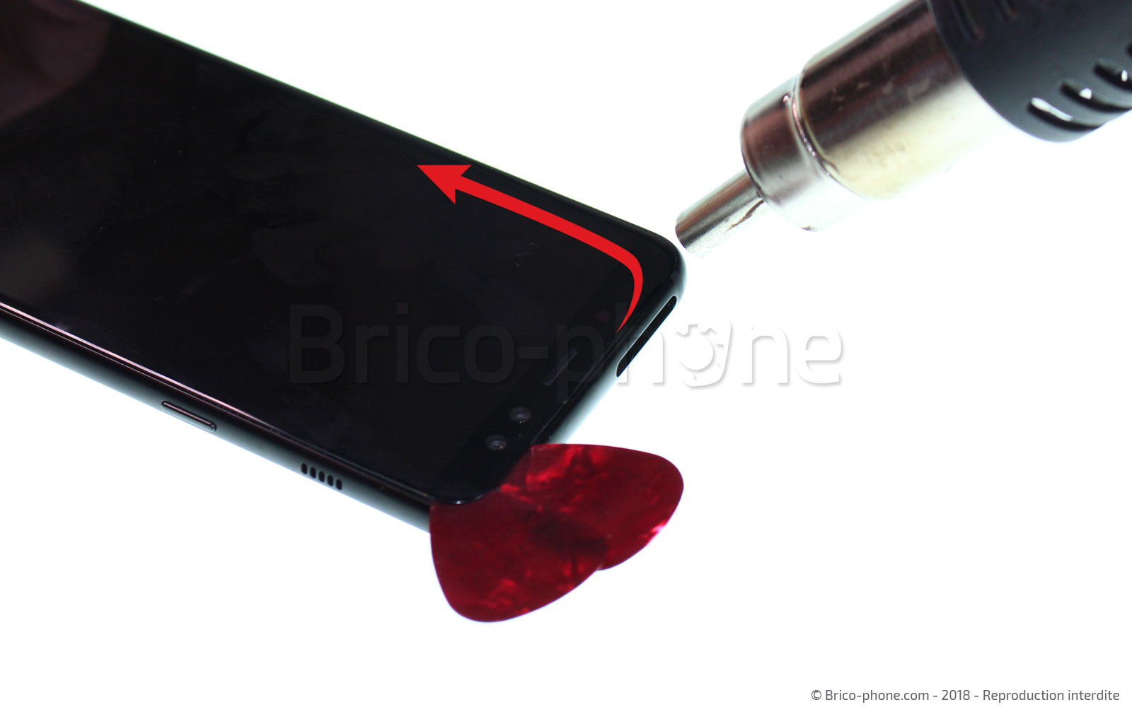 Changement d'écran (vitre+LCD) sur Galaxy A8 2018 photo 1